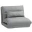 Convertible Floor Bed - Lazy With 6 Adjustable , Pillow, Grey For Gaming Chair Sleeping, Reading, Pillow