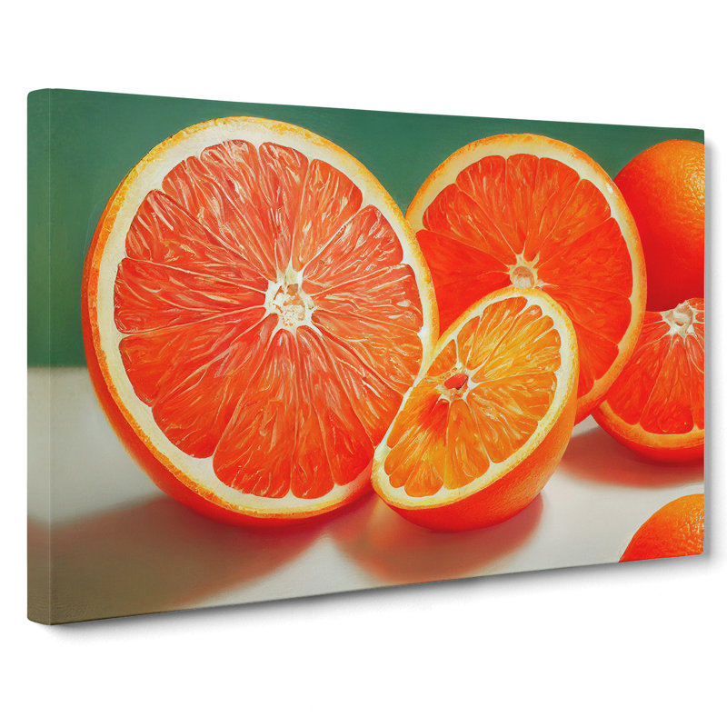 Oranges Sliced Fruit - Wrapped Canvas, 50cm H x 76cm W x 3cm D