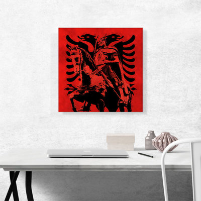 " Skanderbeg Black And Red With Two-Headed Eagle Albania "