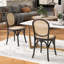 Ensemble de 2 chaises de salle à manger, chaises d'appoint latérales en rotin et chaises de cuisine pour le salon