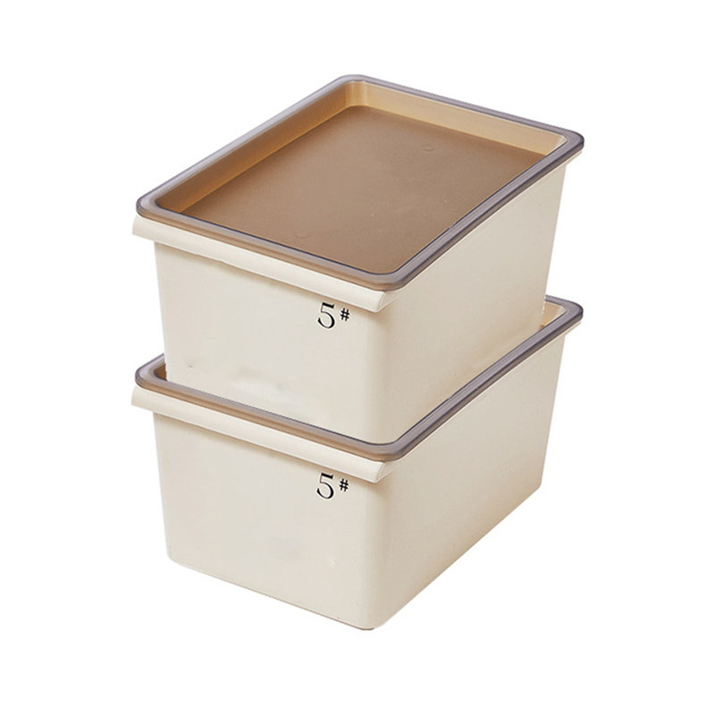 Closet Storage Bin, 1pcs Stackable Organizer With Lid, 1