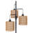Barbetta Rattan Tree Floor Lamp With 3 Bulbs Included and Double Shade