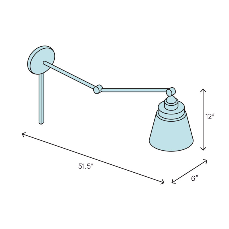 Lenz 1 - Light Swing Arm, Antique Brass