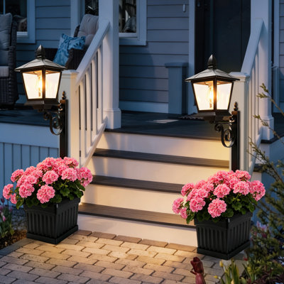 2Pack Solar Planter Post Lights