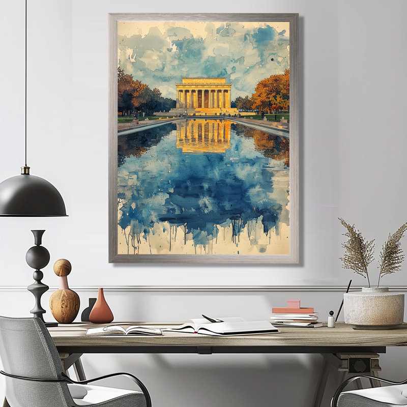 Navarette - architecture, art mural sur toile, Argent argent, H 44 po x l 34 po, Reproduction encadrée d'une seule photo