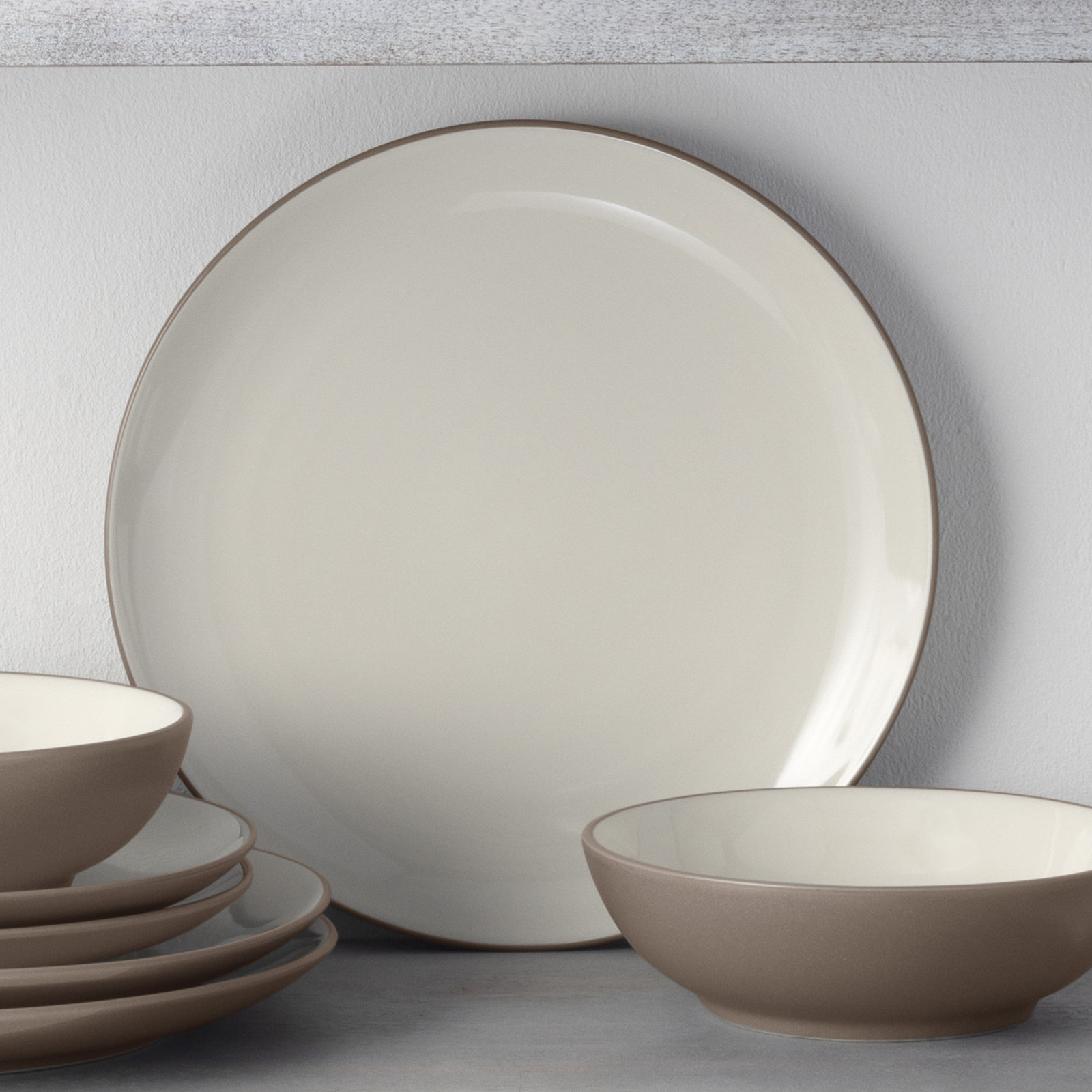 Noritake Colorwave Coupe 4-Piece Place Setting, Service for 1, Clay