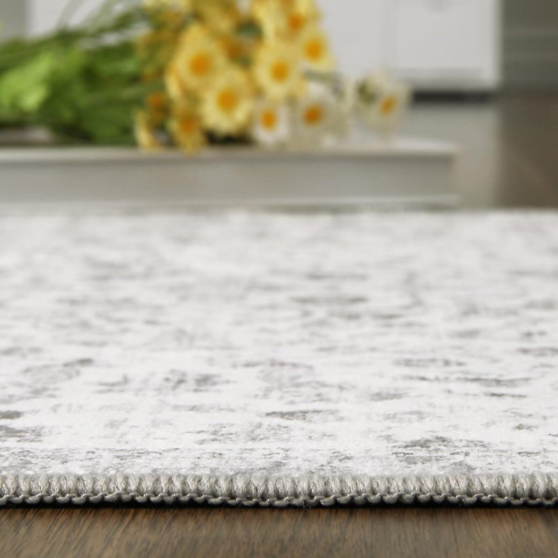 Grand tapis lavable à tapis à poils courts et antidérapant, Rectangle 9 pi x 12 pi