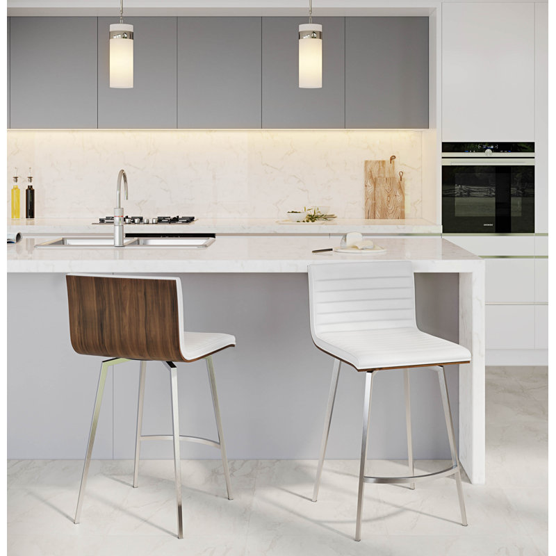 Tabouret de comptoir pivotant 24,5 po Middlebrook, Blanc