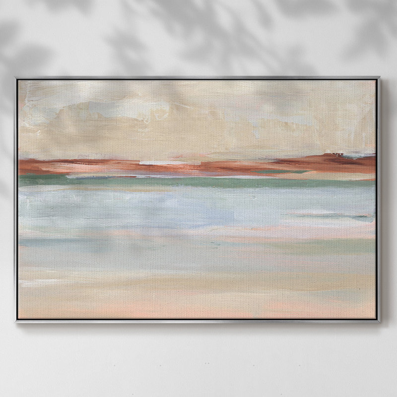 Sienna Horizon II " Sienna Horizon II ", 25" H x 37" W x 2" D, Silver Framed Canvas