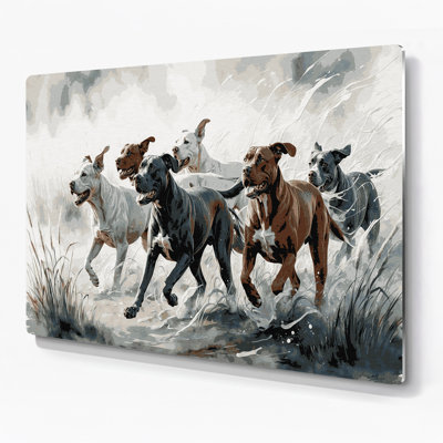 Dogs Dogo Argentino Gray Metal Wall Art