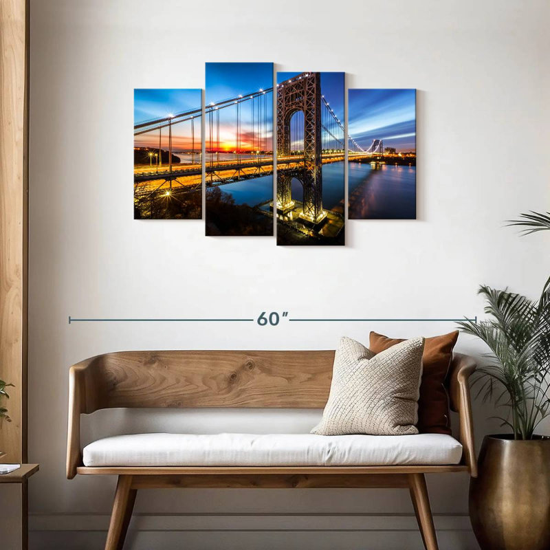 Lumières du pont Lilie George Washington, H 27 po x l 43 po