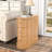Sofa End Table With 3 Drawers, Narrow Arch Side Table With Storage, Slim Nightstand-9250482