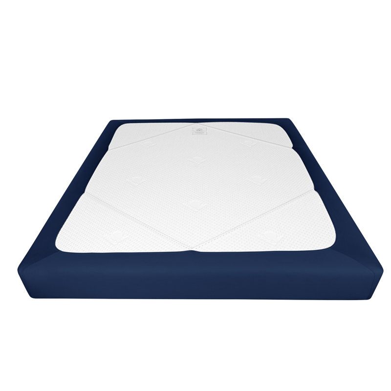 Jersey Knit Stretchy Wrap Around Box Spring Cover, Full, Navy
