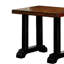 Ardella Table de bout rectangulaire en placage de bois de tabac tabac avec pieds noirs