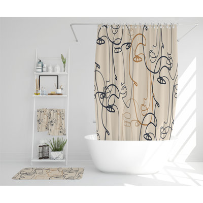 Nathanyl Polyester Shower Curtain Set