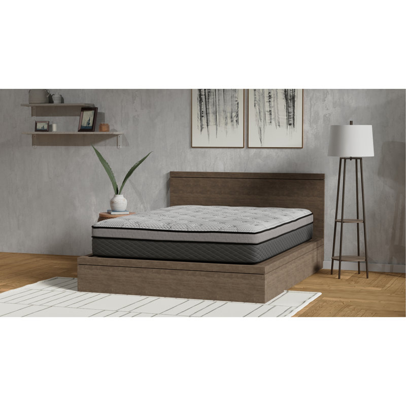 Matelas hybride mi-ferme 12 po avec ressorts ensachés, Lit simple