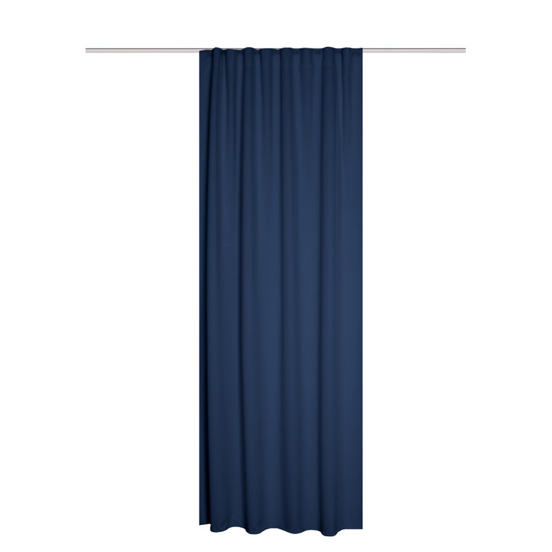 Moquin Blackout Vorhänge Und Gardinen Single Panel, 245cm H x 140cm W, Dark blue