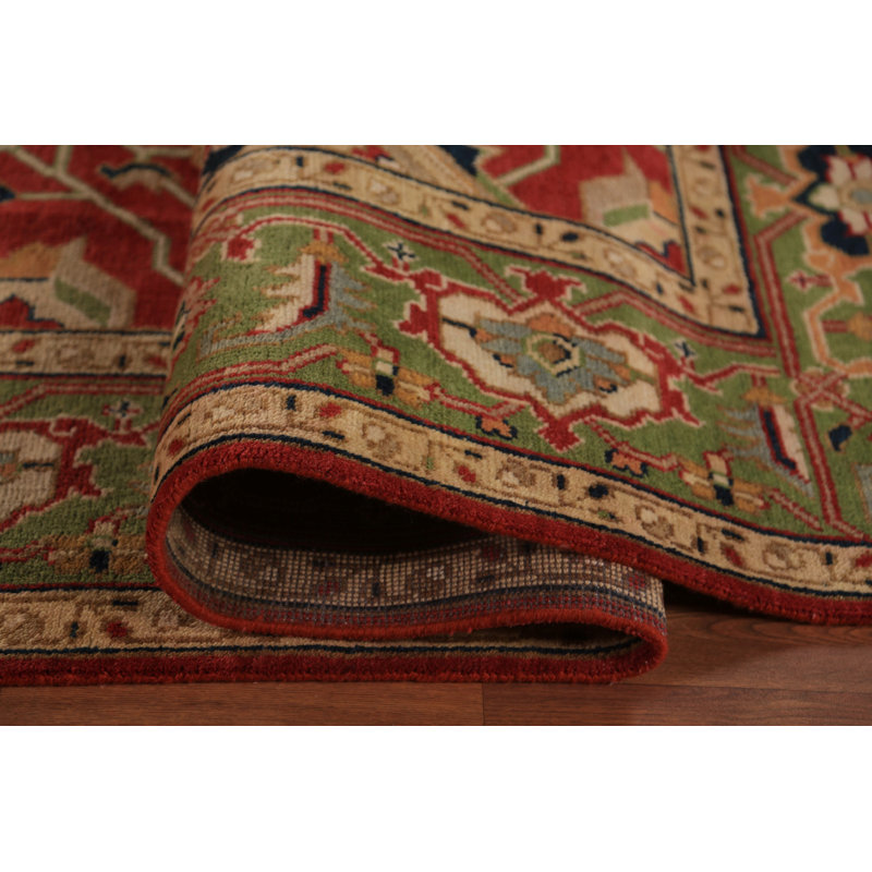 Grand tapis indien en laine fait à la main Oushak 9 x 18