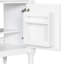 Meuble-lavabo de 30 po avec lavabo, armoire de salle de bain autoportante blanche avec tiroir rabattable et tablette réglable, structure en bois d'hévéa massif, panneaux de fibres à densité moyenne et poignées en métal-629345708