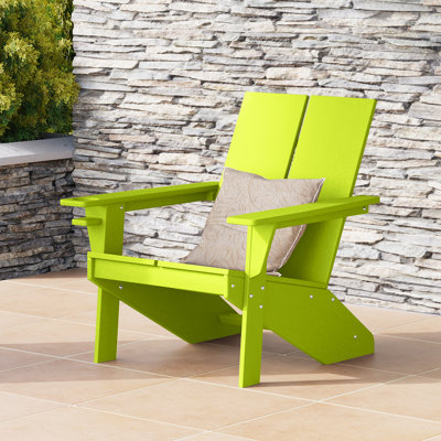 Chaise Adirondack en plastique résistante aux intempéries Lollis