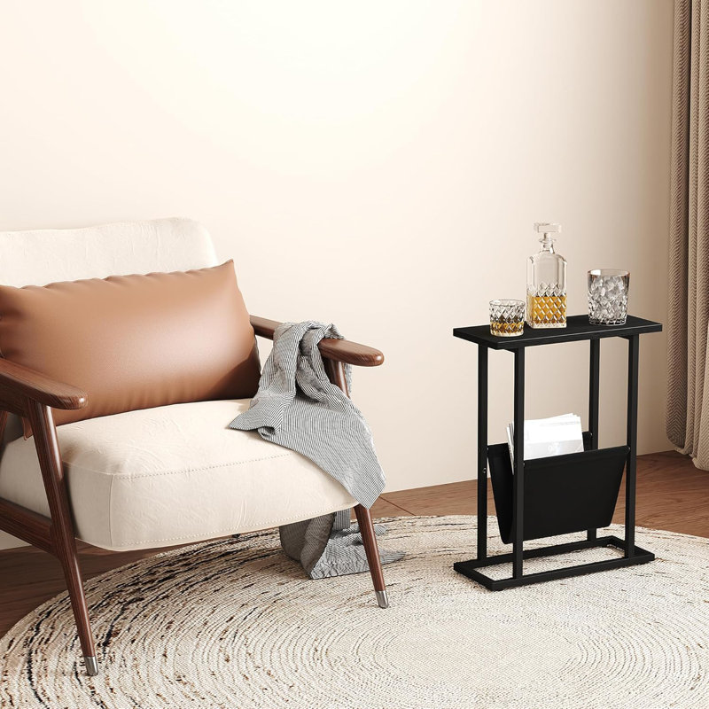 Holifield Frame End Table, Black, Black