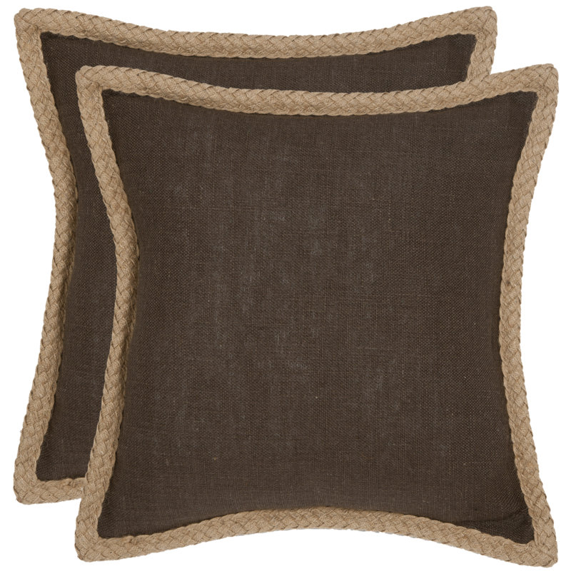 Reversible Throw Pillow, Brown