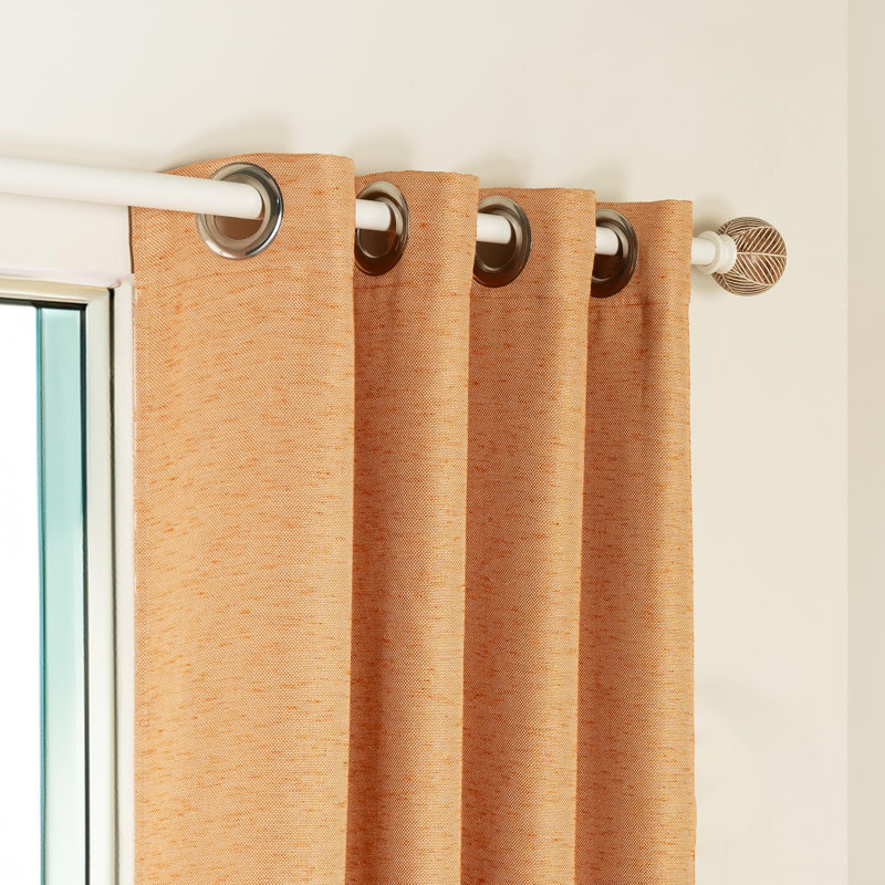  Curtain Rods for Windows 44 – 120 Inch, 1 Inch Heavy Duty Extendable Metal Drapery Rod, Adjustable Curtain Rod with Decorative Moroccan Ball Finials for Living Room Bedroom, Ivory Matt