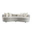 Canapé Iniko Beige Boucle avec 6 coussins