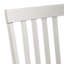 Chaise d'appoint à dossier en lattes de bois massif Jolin en gris et blanc