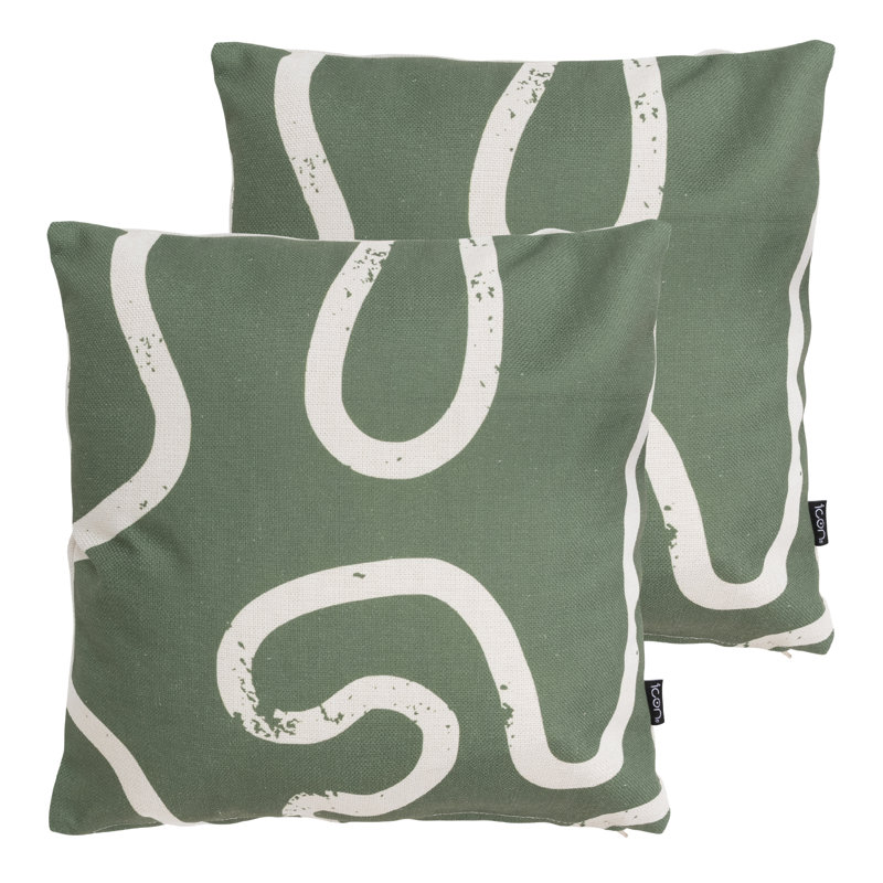 icon Abstract Squiggle Print Indoor-Outdoor Cushion