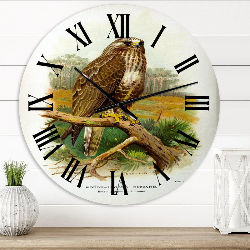 Vie d'oiseau rétro - horloge murale traditionnelle, Surdimensionné