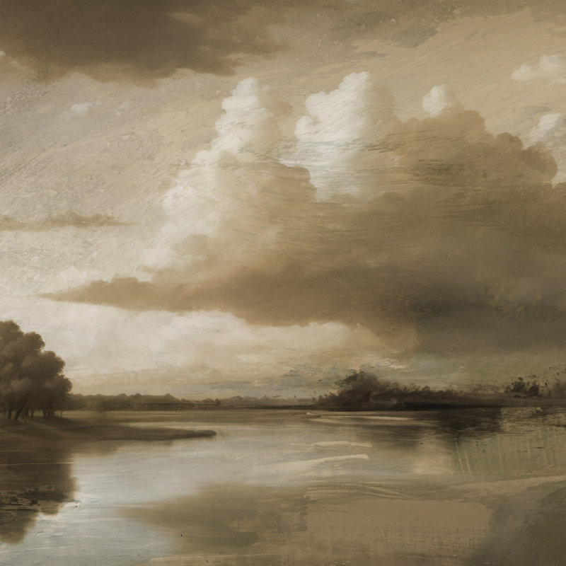 «Lake Park Print» par Dan Hobday, art, Non, H 20 po x l 20 po, Toile avec cadre flottant noir