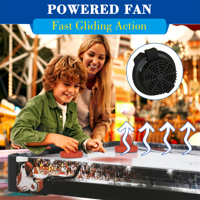 RayChee 40" Table Top Air Hockey Table with 2 Pushers and 2 Air Hockey Pucks