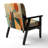 Full Moon Symphony Midcentury Abstract I - Upholstered Mid-Century Modern Arm Chair, Midcentury Abstract Accent Chair