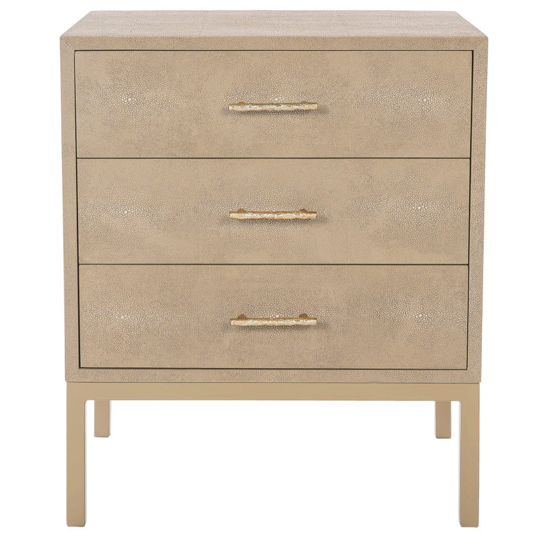 Commode 3 tiroirs Bello, Naturel