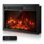Foyer électrique encastrable 26 pouces encastré et mural avec luminosité de couleur de flamme réglable et minuterie 8h et télécommande, chauffage intérieur avec modes de chauffage double 750 W / 1500 W, noir 5000BTU-325607964