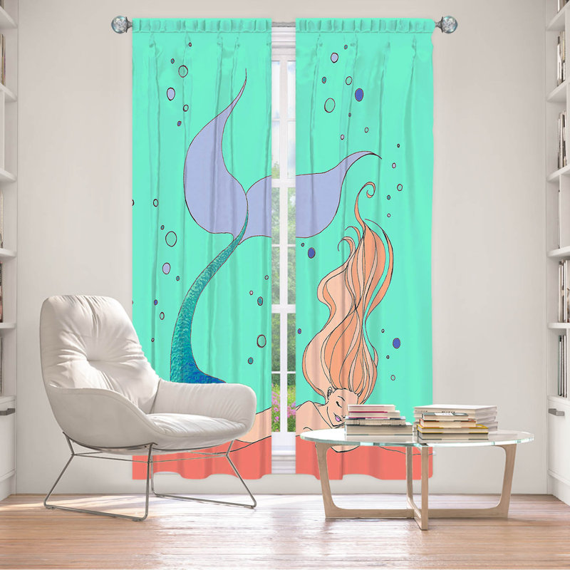 Room Darkening Curtain Pair, 20" W x 61" L, Mint