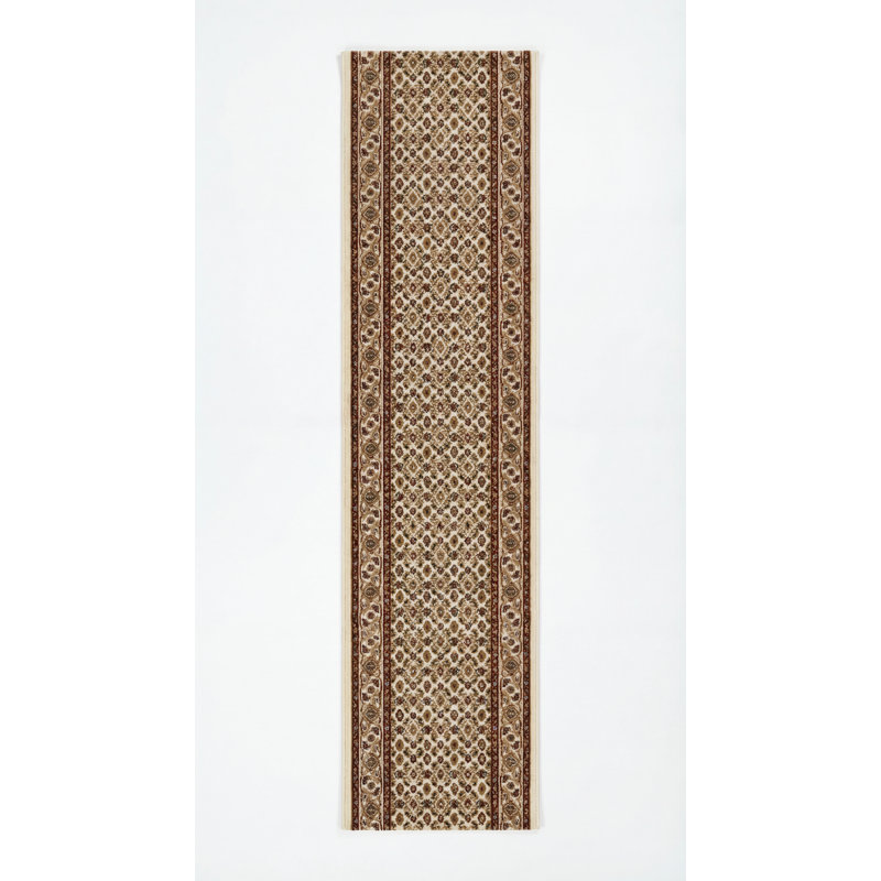 Tapis brun / crème Valerie, Tapis de couloir 2 pi 3 po x 16 pi