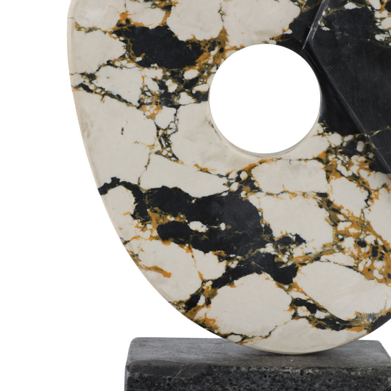 Mercer41 Calhoun Large Marble And Stone Statuary, Blue/White, 14" H x 6" W x 3" D