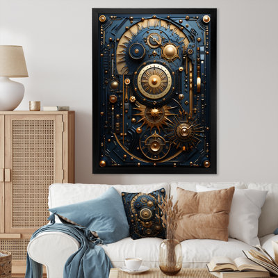 «Esoteric Knowing In Teal and Gold» sur impression sur toile