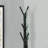 Coat Rack, Hall Tree, Free Standing, 8 Hooks, Entryway, 70"h, Bedroom, Black Metal, Contemporary, Modern