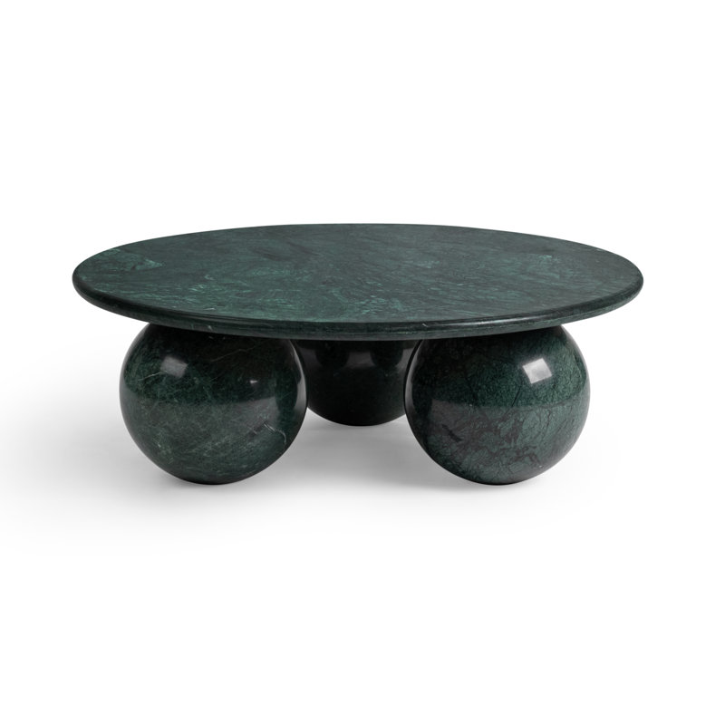 Castello Marble Round Coffee Table, Green