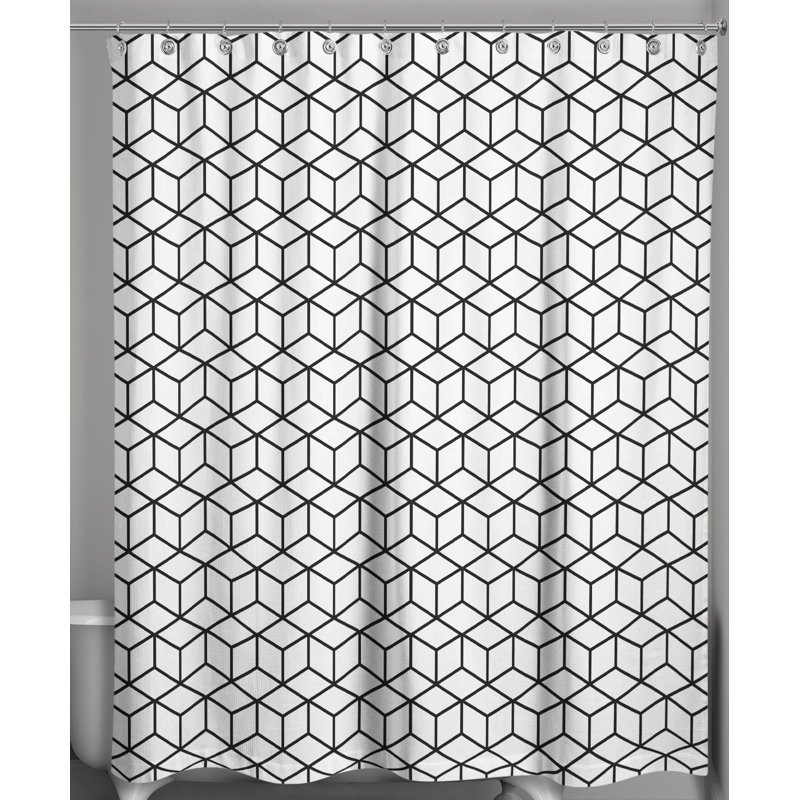 Rideau de douche simple Bakstran, Noir
