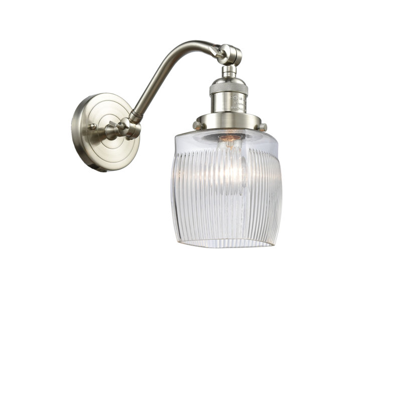 Appliquee à bras 1 lumière à intensité réglable Mireya, Nickel satiné brossé