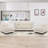 Myrhn Modular Sectional,  4-Seater Contemporary Sleeper Bed with Solid Wood Base-2014147028