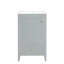 Meuble-lavabo de 20 pouces avec lavabo, gris, conception autoportante moderne, finition peinte simple, porte à fermeture douce, un tiroir, rangement à deux niveaux, tableau, lavabo en céramique de style gris 20 po, autoportant,