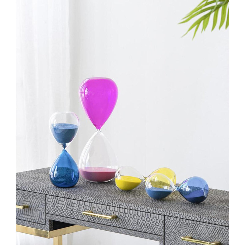 Campanella Hourglass, Blue, 7.9" H x 3.2" W x 3.2" D