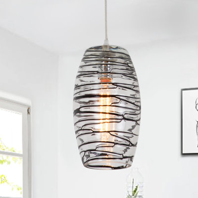 Aref 1-Light Dimmable Handblown Glass Single Pendant