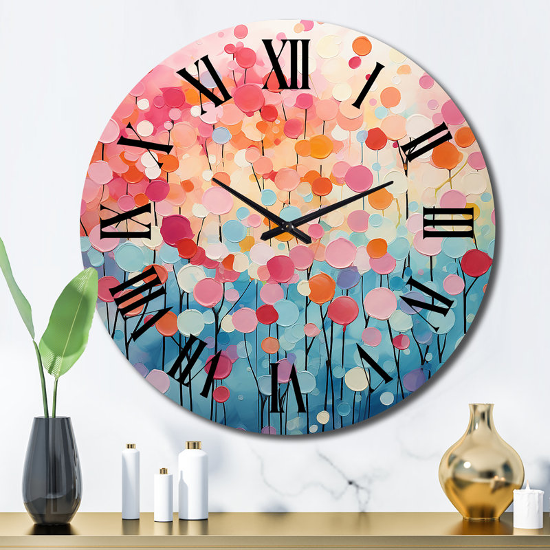 Daesha - Horloge murale paysage abstrait, Grand