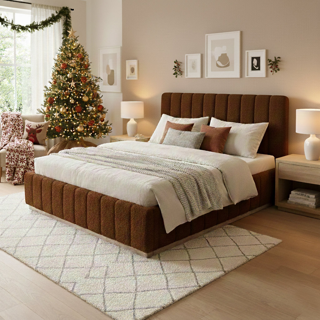 Braesyn Upholstered Bed, Brown, Queen